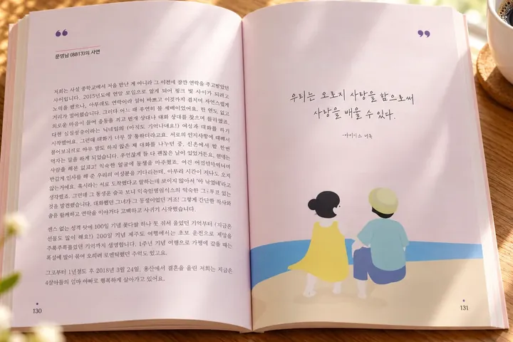130–131쪽 문*영 님의 사연 펼침면