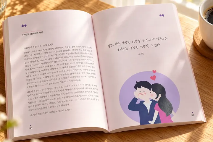 88–89쪽 이*영 님의 사연 펼침면